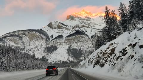 Beautiful Drive into Banff
