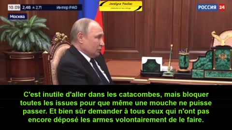 Vladimir Poutine et son Ministre de la Défense - usine Azovstal