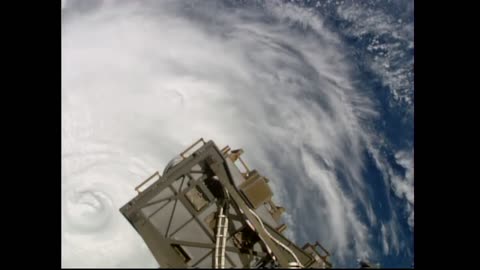 INTERNATIONAL SPACE STATION FLIES OVER HURRICANE FRANKLIN, RECORDED VIEWS