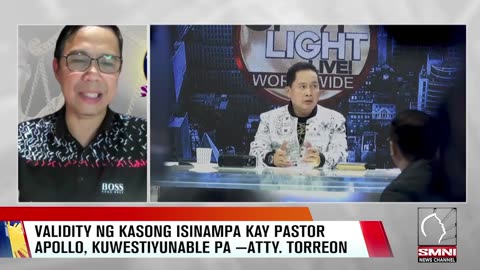 Validity ng kasong isinampa kay Pastor Apollo, kuwestiyunable pa —Atty. Torreon