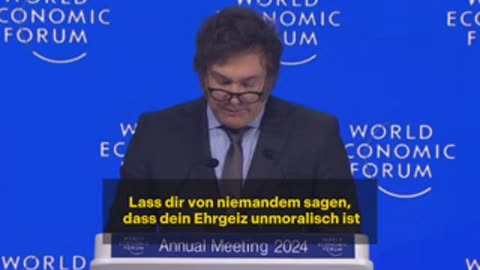 Javier Mileis Kampfansage gegen die globalistische Agenda am #WEF24! deutscher Übersetzung 🇩🇪