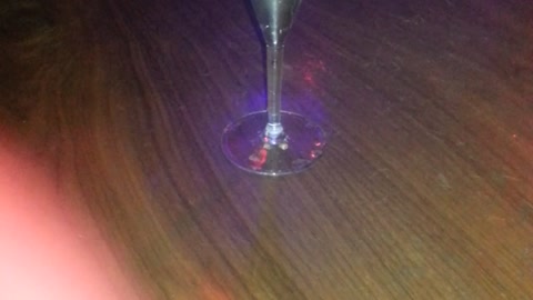 Champagne Glass Tries to Leave The Club