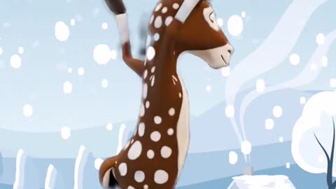 Christmas 3D Deer Dancing in Snow Green Screen Effects Video #shorts #rumbleshorts Raqmedia