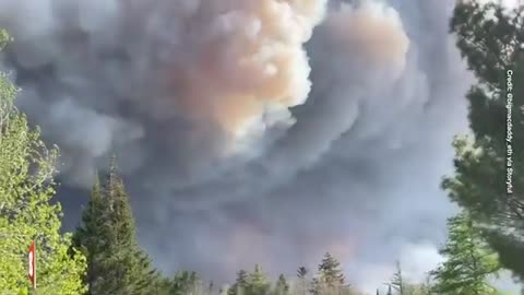 MASSIVE Smoke Cloud BLOTS OUT THE SUN as Thousands Evacuate over Nova Scotia Wildfire