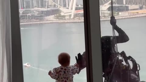 This baby girl talking to the cleaners is so adorable ❤️