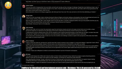 Debate w/ Trump-Bezos-Musk-Gates-Biden-Timcast-PBD-Oprah-Dr Phil-Clinton-Joe Rogan-Zuckerberg-Ron Paul-George Carlin-Milton Friedman-Tucker Carlson-James O'Keefe-Julian Assange-George Gammon-Obama-Tom MacDonald-Klaus Schwab-KanyeWest & Alex Jones