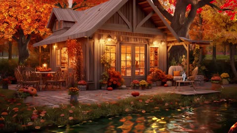 Dreamy Autumn Day 🍁 Beautiful Cozy Cottage Relaxing Music for Sleep, Meditation, Relaxation