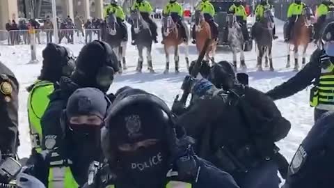 Martial Law - Nazi Canadian Police Straight Beating Shiz out of People w/ Teargas