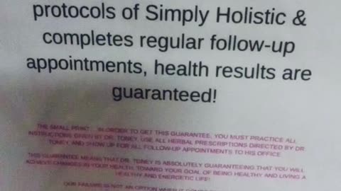 Simply Holistic results guarantee