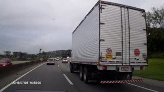 Driver Wrecks Over The Median