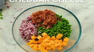 Delicious creamy Pea salad 🥗 with becon