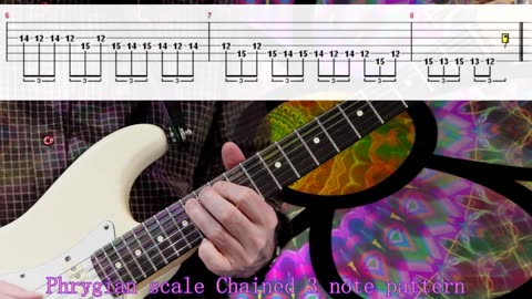 Phrygian scale Chained 3 note pattern