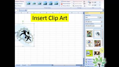 Lesson No 48 The Insert Picture Clipart Ms Excel 2007 - 2010 in urud and hindi