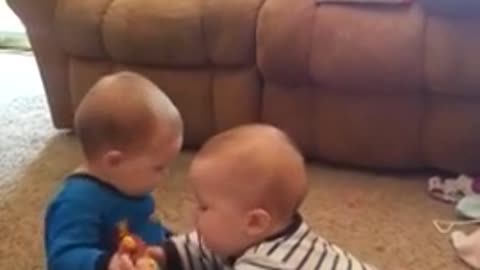 [ LoveBaBy ] - Twin Babies Have Adorable Fight - Funny - Funny BaBy