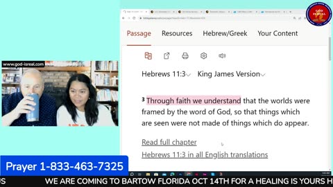 Oct10, 2023 Living By Faith Day7 By Faith We Gain Understanding -Hebrews 11:3 -Pastor Chuck Kennedy