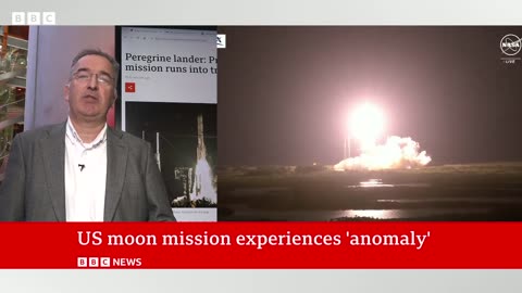 Peregrine Moon mission runs into trouble after launching | BBC News
