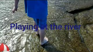 Playing at the river