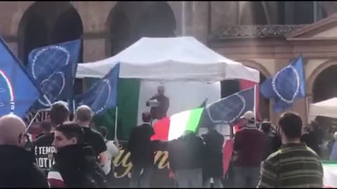 A HVIM üzenetét olvasták fel Bolognában az olasz hazafiak