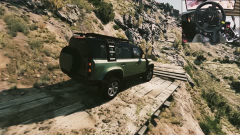 Realistic offroading in a Land Rover Defender - BeamNG.Drive Thrustmaster