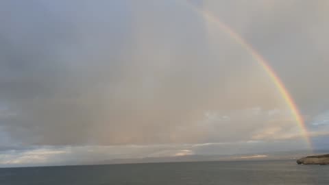 Stunning Perfect Rainbow 🌈 appears in the sky