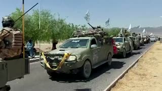 Taliban convoy parades captured Western assets