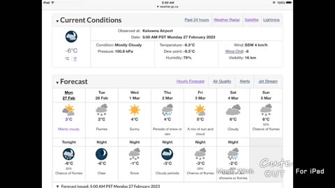 Kelowna Weather February 27 2023
