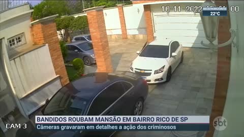 Criminosos invadem mansão e trocam tiros com policiais _ SBT Brasil (11_11_22)