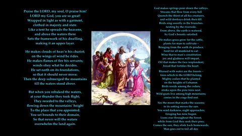 Psalm 104 v1-3 & 24-36 of 36 "Praise the LORD, my soul, O praise him" To: Austrian Hymn. Sing Psalms