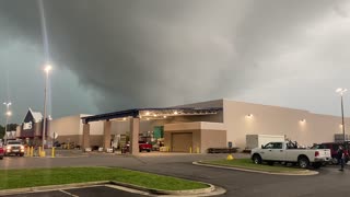 Tornado Forming over Lowe's Home Improvement in Tennessee