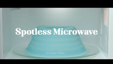 Duo Cover is a collapsible microwave cover