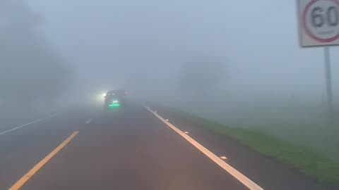 Foggy Afternoon Drive Down to Cuesta de Piedra from Volcan - Chiriqui, Panama