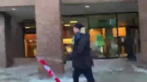 Liberal Thug Steals Canadian Flag from a 13yr old Girl