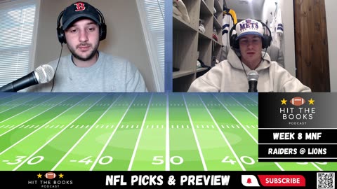 NFL MNF Picks & Preview - Week 8 - Hit The Books Podcast