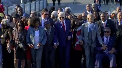 President Biden attends annual Selma bridge crossing