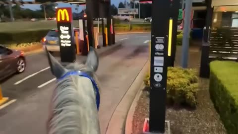 Fast Food Drive-Thru on Horseback