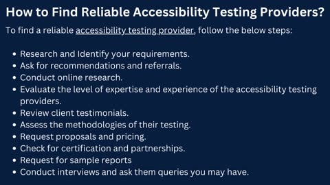 Accessibility Testing Provider: Reliable Support for Accessibility Assessment