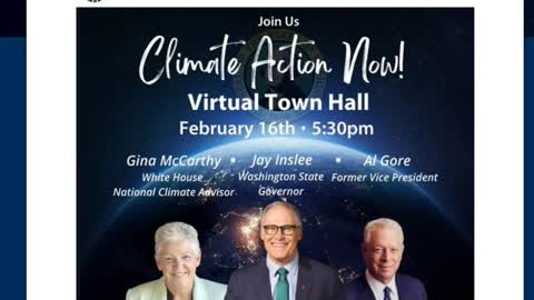 JAY INSLEE ZOOM w/GORE & GINA McCARTHY-THEY PREVENT REAL SOLUTIONS BUT CHEERLEAD THEMSELVES