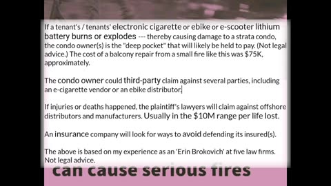 If..electronic cigarette or ebike or e-scooter lithium battery burns..