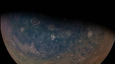 Juno Flies Past the Moon Ganymede and Jupiter, With Music by Vangelis