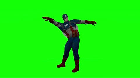 Captain America dancing green screen effect