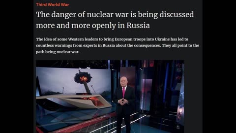 The danger of nuclear war is being discussed more and more openly in Russia