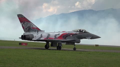 AIRPOWER Tiger Formation - Eurofighter; Panavia Tornado; SAAB Gripen; Alpha Jet