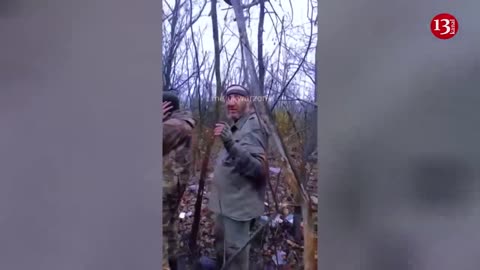 Capture of Russians who could not escape from their positions in the forest