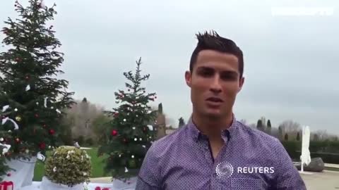 Christmas greeting from Cristiano Ronaldo as he shows off his house