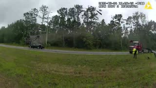 Wild video shows a car in Georgia flying through the air after launching