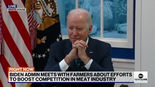 WH staff abruptly kick media out of Biden meeting with meat industry leaders amid crisis