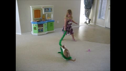 Little Girl makes a new friend