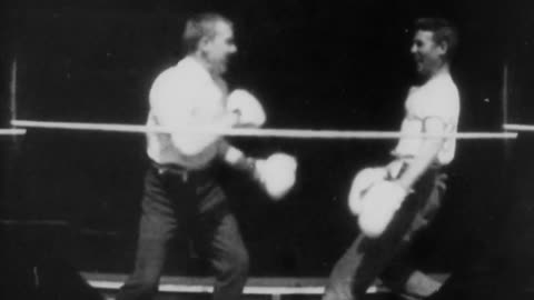Men Boxing, Early Edison Camera Tests (1891 Original Black & White Film)
