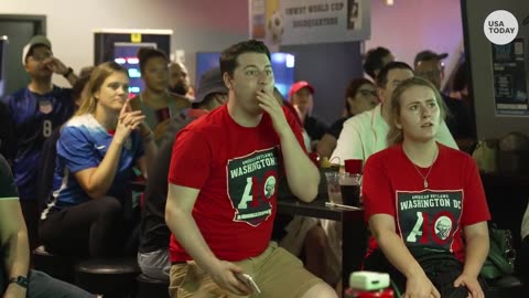 Fans watch USWNT in early morning