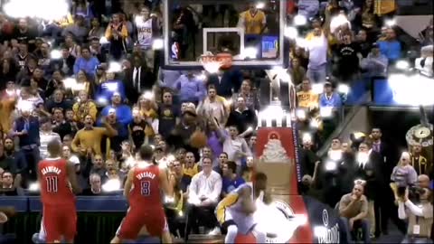 Paul George Reverse 360 dunk in NBA history